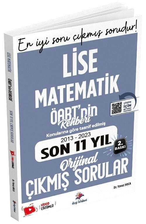 Dizgi Kitap ÖABT nin Rehberi Lise Matematik Öğretmenliği Son 11 Yıl Çıkmış Sorular Çözümlü - Yavuz Hoca Dizgi Kitap Yayınları