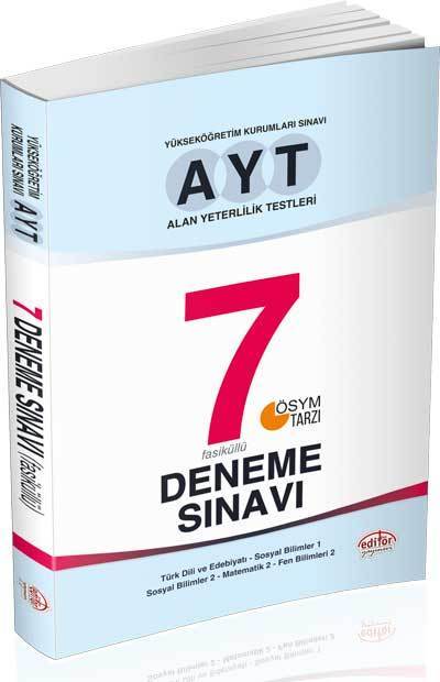 SÜPER FİYAT Editör YKS AYT 7 Deneme Sınavı Editör Yayınları