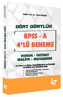 4T Yayınları KPSS A Grubu Dört Dörtlük 4 Deneme Çözümlü 4T Yayınları