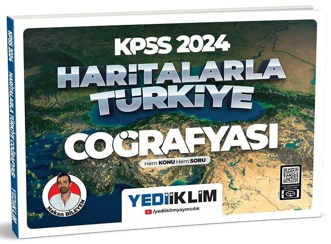 Yediiklim 2024 KPSS Haritalarla Türkiye Coğrafyası - Hakan Bileyen Yediiklim Yayınları