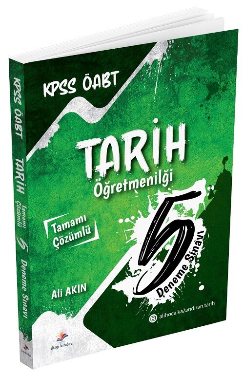 Dizgi Kitap ÖABT Tarih Öğretmenliği 5 Deneme Çözümlü - Ali Akın Dizgi Kitap Yayınları