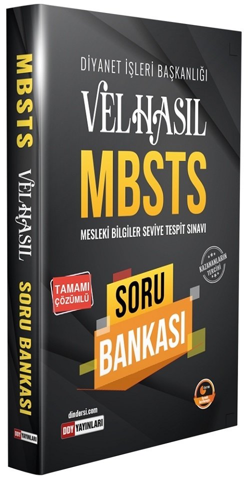 DDY Yayınları MBSTS VELHASIL Soru Bankası Çözümlü DDY Yayınları