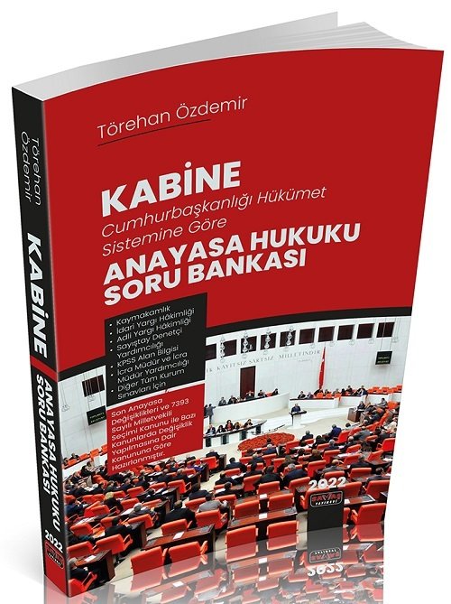 Savaş 2022 KABİNE Anayasa Hukuku Soru Bankası - Törehan Özdemir Savaş Yayınları