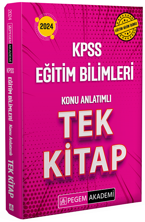 Pegem 2024 KPSS Eğitim Bilimleri Konu Anlatımlı Tek Kitap Pegem Akademi Yayınları