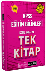 Pegem 2024 KPSS Eğitim Bilimleri Konu Anlatımlı Tek Kitap Pegem Akademi Yayınları