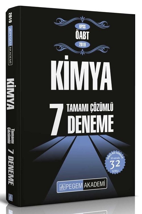 Pegem 2019 ÖABT Kimya 7 Deneme Çözümlü Pegem Akademi Yayınları