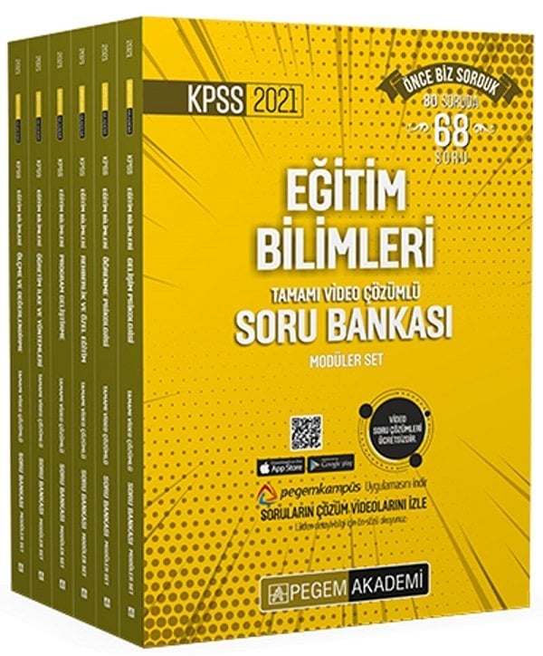 SÜPER FİYAT Pegem 2021 KPSS Eğitim Bilimleri Soru Bankası Modüler Set Çözümlü Pegem Akademi Yayınları