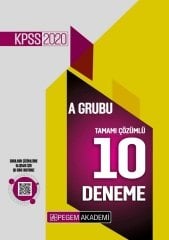 Pegem 2020 KPSS A Grubu 10 Deneme Video Çözümlü Pegem Akademi Yayınları