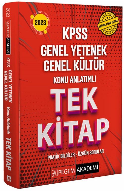 SÜPER FİYAT Pegem 2023 KPSS Genel Yetenek Genel Kültür Konu Anlatımlı Tek Kitap Pegem Akademi Yayınları