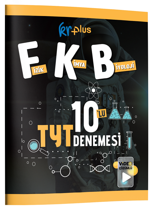 KR Akademi YKS TYT Fizik+Kimya+Biyoloji FKB Plus 10 lu Deneme Video Çözümlü KR Akademi Yayınları