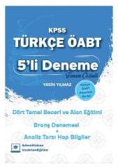 Adem Hakan ÖABT Türkçe Dört Temel Beceri ve Alan Eğitimi 5 Deneme Çözümlü - Yasin Yılmaz Adem Hakan UZEM