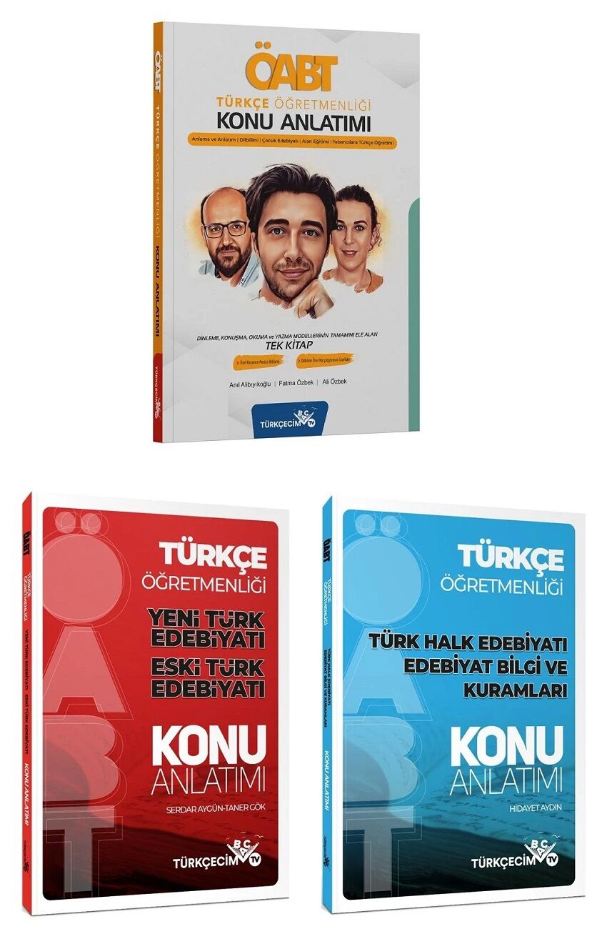 Türkçecim TV ÖABT Türkçe Öğretmenliği Konu Anlatımı 3 lü Set Türkçecim TV Yayınları