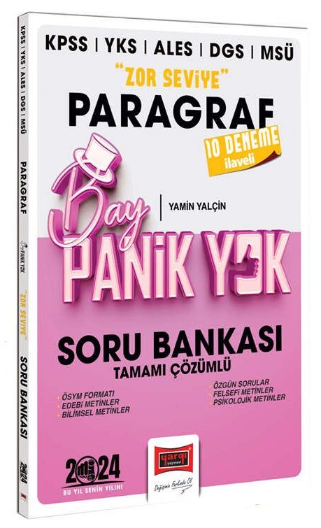 Yargı 2024 KPSS YKS ALES DGS MSÜ Paragraf Bay Panik Yok Zor Seviye Soru Bankası Çözümlü Yargı Yayınları