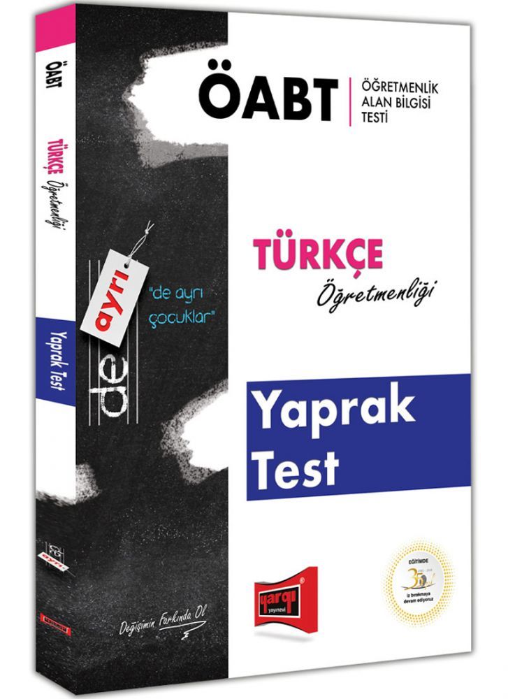 Yargı 2019 ÖABT DE AYRI Türkçe Öğretmenliği Yaprak Test Yargı Yayınları