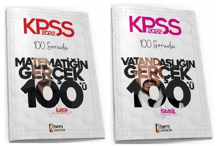 SÜPER FİYAT İsem 2022 KPSS 200 Soruda Vatandaşlık + Matematik Gerçek 100'ü Deneme 2 li Set İsem Yayınları