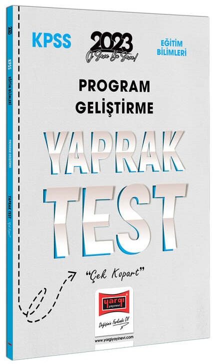 Yargı 2023 KPSS Eğitim Bilimleri Program Geliştirme Yaprak Test Çek Kopart Yargı Yayınları