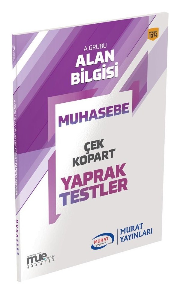 Murat KPSS A Grubu Muhasebe Çek Kopart Yaprak Test Murat Yayınları
