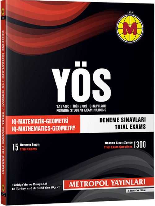 Metropol YÖS Matematik Geometri IQ 15 Deneme Sınavları Metropol Yayınları