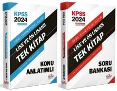 Editör 2024 KPSS Lise Ön Lisans Konu + Soru Tek Kitap 2 li Set Editör Yayınları