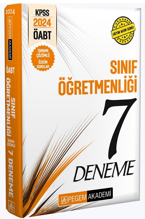 Pegem 2024 ÖABT Sınıf Öğretmenliği 7 Deneme Çözümlü Pegem Akademi Yayınları