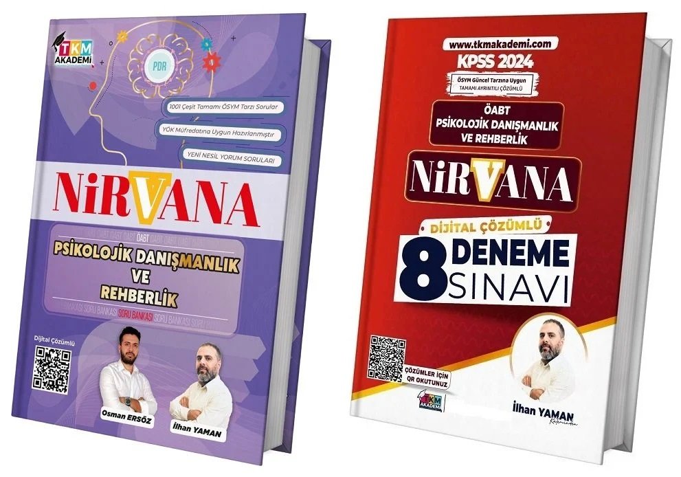 TKM Akademi ÖABT Rehberlik NİRVANA Soru + 8 Deneme 2 li Set - İlhan Yaman, Osman Ersöz TKM Akademi