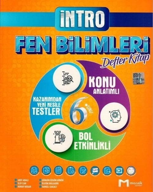 Mozaik 6. Sınıf Fen Bilimleri İntro Konu Anlatımlı Defter Kitap Mozaik Yayınları