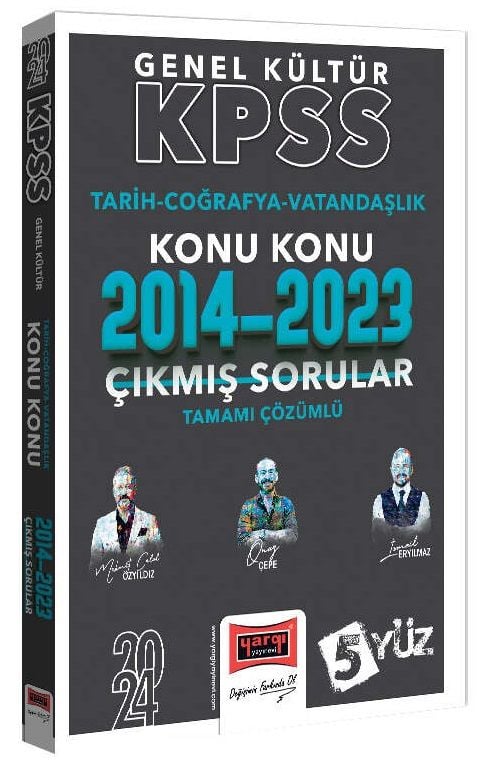 Yargı 2024 KPSS Tarih-Coğrafya-Vatandaşlık 5Yüz Çıkmış Sorular 2014-2023 Konu Konu Çözümlü Yargı Yayınları