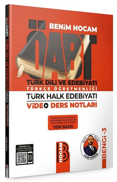 Benim Hocam ÖABT Türk Dili ve Edebiyatı Türk Halk Edebiyatı Video Ders Notları Bengi-3 - Kadir Gümüş Benim Hocam Yayınları