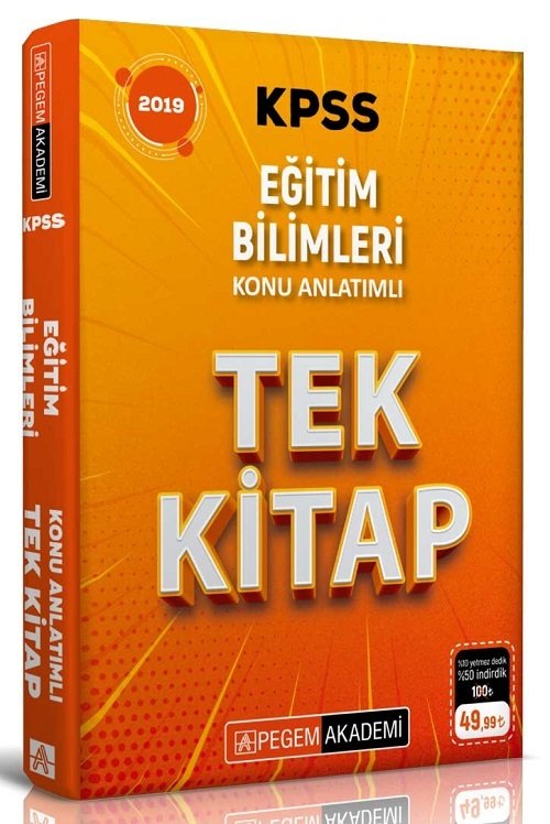 Pegem 2019 KPSS Eğitim Bilimleri Konu Anlatımlı Tek Kitap Pegem Akademi Yayınları
