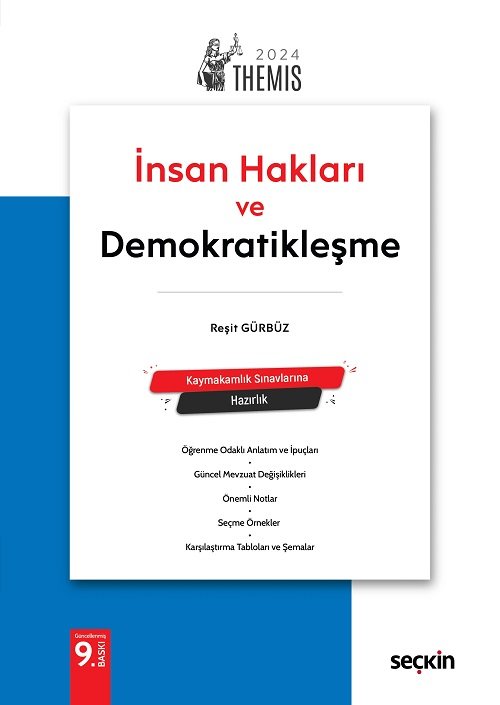 Seçkin 2024 Themis İnsan Hakları ve Demokratikleşme Konu Kitabı 9. Baskı - Reşit Gürbüz Seçkin Yayınları