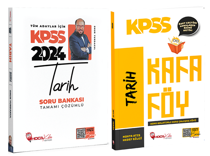 Hoca Kafası KPSS Tarih Kafa Föy Konu + Soru 2 li Set - Onur Yurdakul Hoca Kafası Yayınları