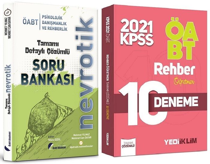 SÜPER FİYAT Özdil ÖABT Rehberlik Soru + Yediiklim 10 Deneme 2 li Set Özdil + Yediiklim Yayınları