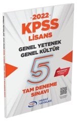 SÜPER FİYAT Murat 2022 KPSS Genel Yetenek Genel Kültür Lisans 5 Deneme PDF Çözümlü Murat Yayınları