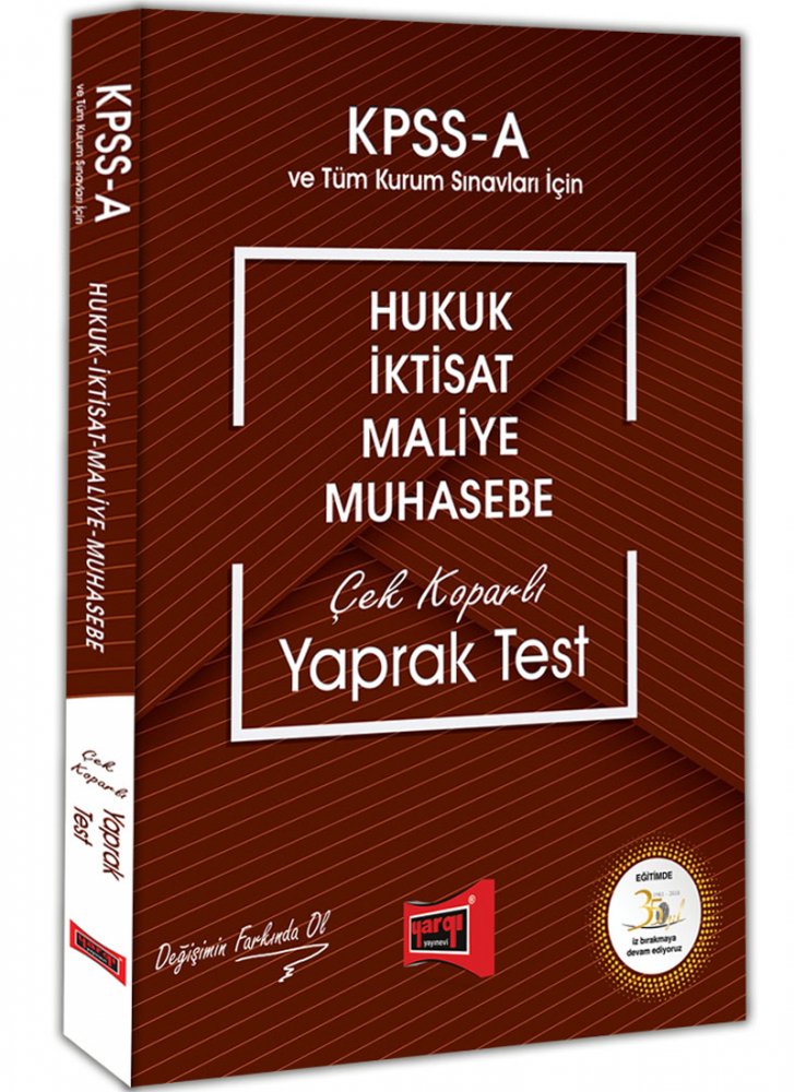 Yargı KPSS A Hukuk-İktisat-Maliye-Muhasebe Yaprak Test Çek Koparlı Yargı Yayınları