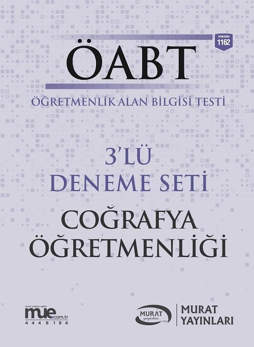 SÜPER FİYAT Murat ÖABT Coğrafya Öğretmenliği 3 Deneme Çözümlü Murat Yayınları