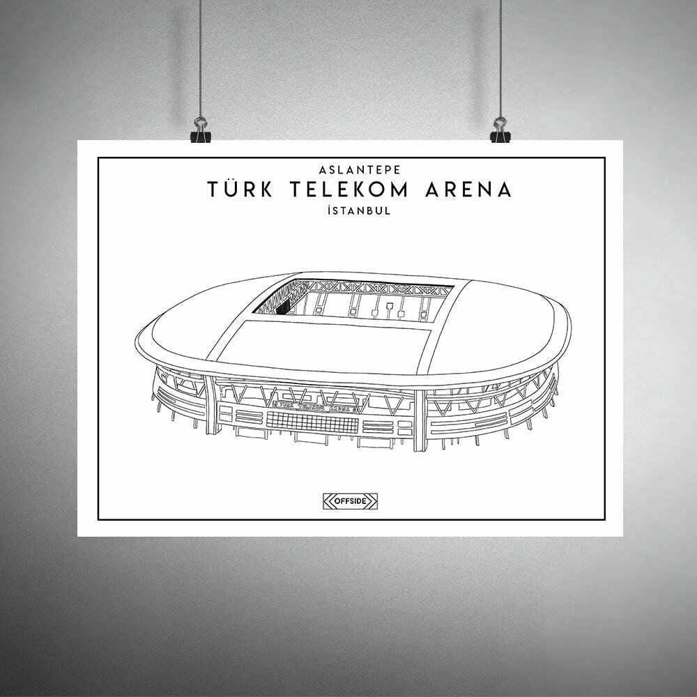 Türk Telekom Arena Stad Çizim Posteri