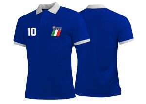 Azzurri - İtalya Retro Polo Tişört