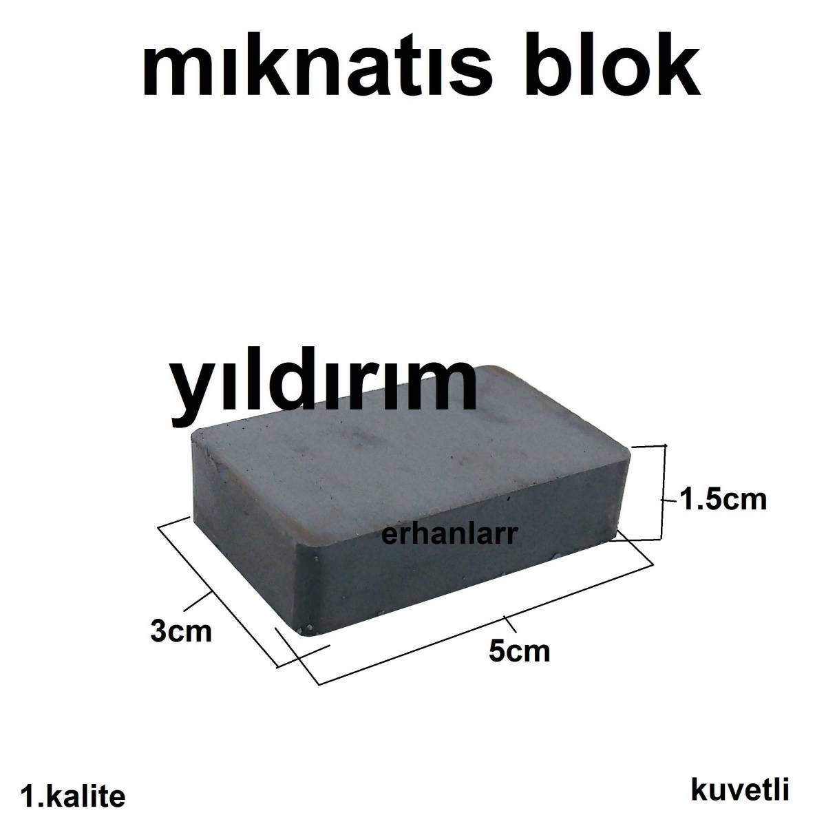 MIKNATIS BLOK 50X30X15 KÜP MIKNATIS HOBİ MIKLANTIS TUĞLA MIKLATIS BEŞLİK