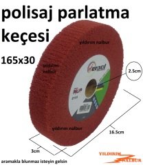 CİLA KEÇESİ GÜMÜŞ SARI PARLATICI 165LİK POLİSAJ KIRMIZI MOP