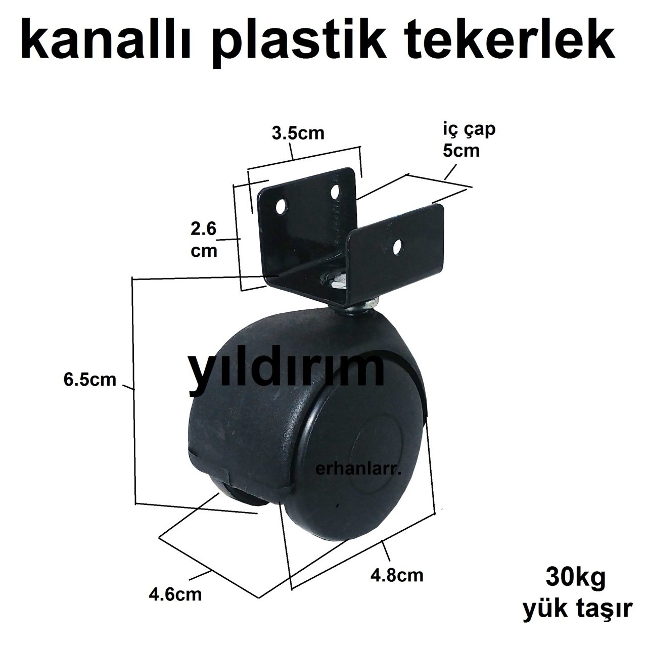 SEHPA TEKERLEK MASA TEKER KANALLI BÜYÜK EBAT PLASTİK SİYAH TEKERLEK KALİTE