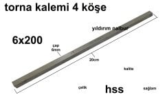 TORNA KALEMİ 6X200 4 KÖŞE TORNACI BIÇAĞI