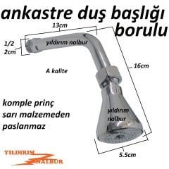 TEPE DUŞ YAĞMURLAMA ANKASTRE SÜRGÜLÜ DUŞ SETİ BAŞLIĞI METAL