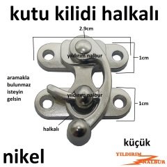 MİNİ KUTU KİLİDİ HALKALI KÜÇÜK TİP NİKEL SANDIK KİLİDİ HOBİ KİLİT EMNİYET KİLİDİ KANCA