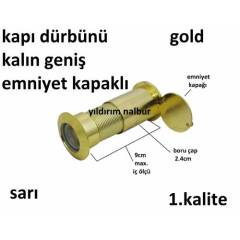 KAPI DÜRBÜNÜ GENİŞ KALIN ÇELİK KAPI DÜRBÜNÜ SARI