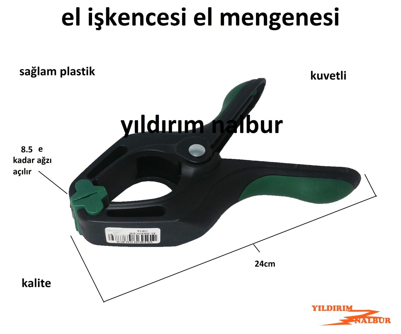 EL İŞKENCESİ BÜYÜK BOY PLASTİK KUVETLİ SIKIŞTIRMA APARATI EL MENGENESİ