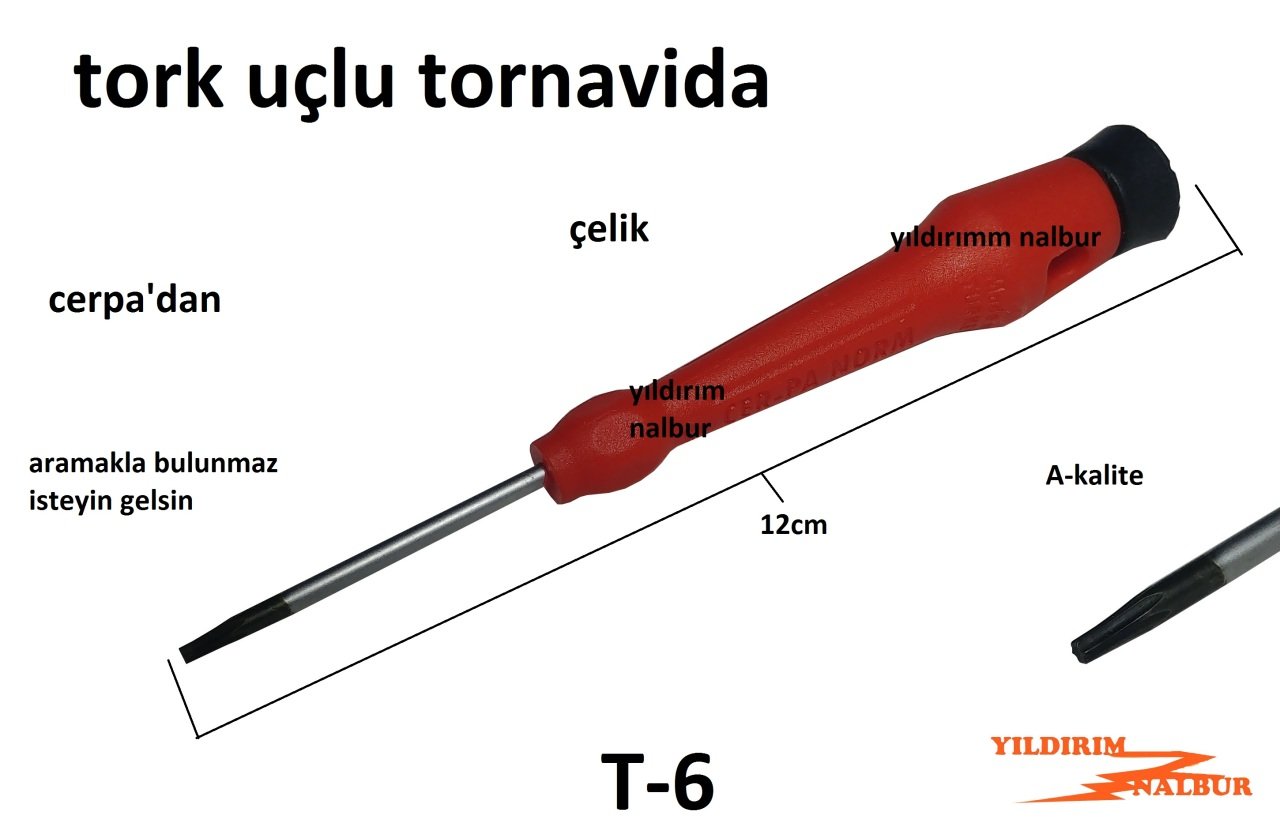 TORK TORNAVİDA T-6 ALTIGEN TORNAVİDA T6 ELEKTRONİKÇİ TORNAVİDA