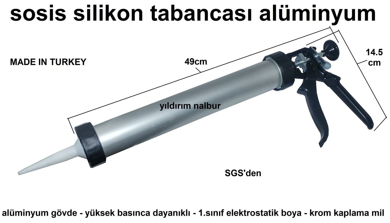 SOSİS SİLİKON TABANCASI BÜYÜK BOY DERZ DOLGUSU TABANCASI