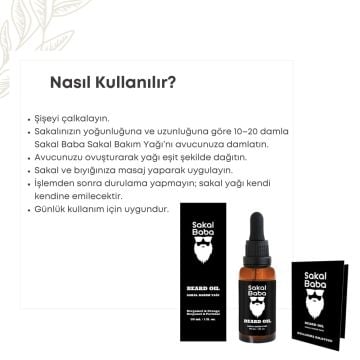 Sakal Bakım Yağı Bergamot ve Portakal