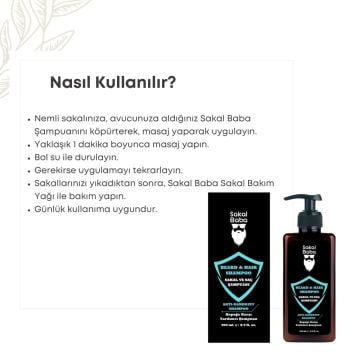 Sakal ve Saç Şampuanı Kepeğe Karşı Yardımcı