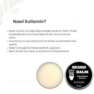Sakal Baba Beard Balm Sakal Kremi Gece Yarısı Mavisi